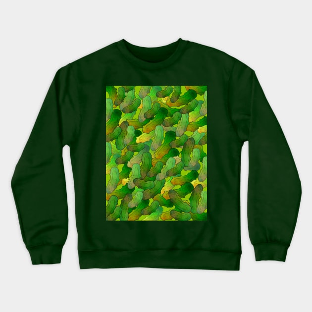 FUNNY Food Lots Of Dill Pickles - Dill Pickle Art Crewneck Sweatshirt by SartorisArt1